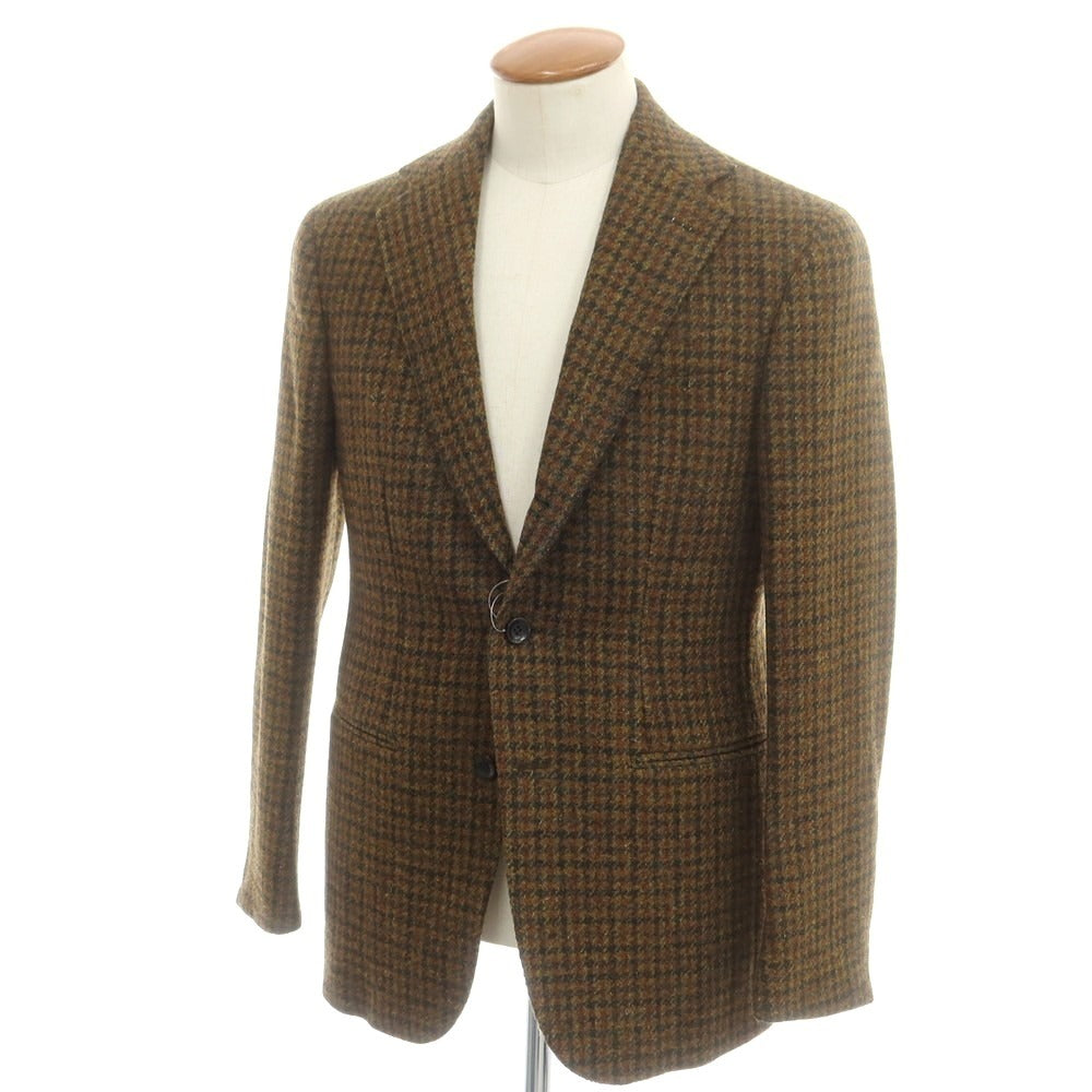 ジャン フランコ ボメザドリ Gian Franco Bommezzadri ツイードウール チェック テーラードジャケット