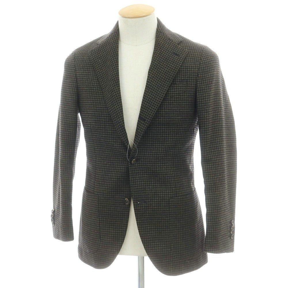 ラルディーニ LARDINI ウール ハウンドトゥース 3B テーラードジャケット