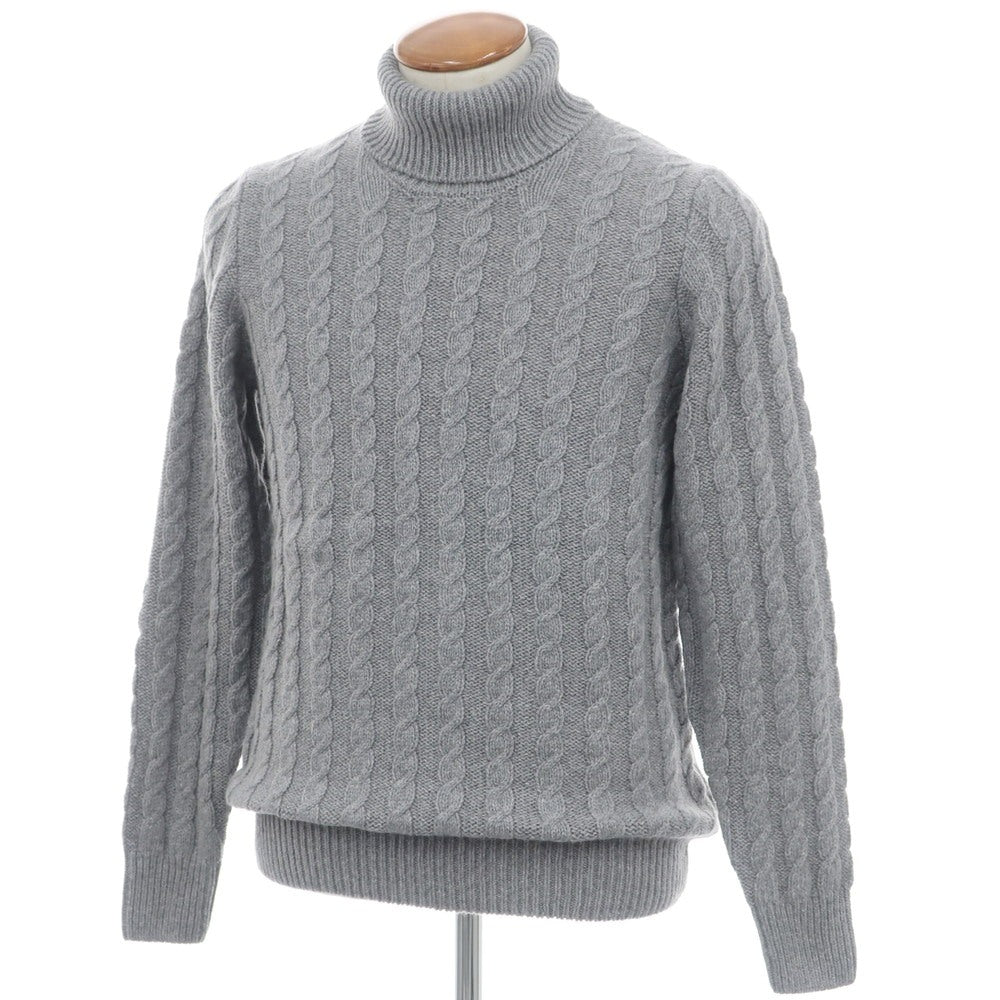 ザノーネ ZANONE ケーブル編み アルパカウール タートルネック プルオーバーニット