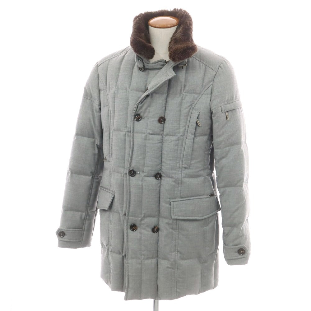 ※ムーレー MOORER ウール スタンドカラー ダウンコート