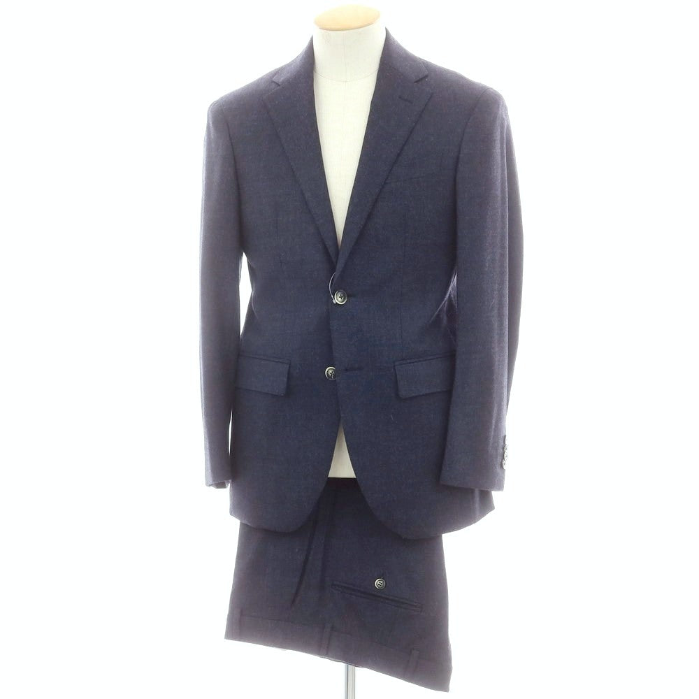※ルビアム LUBIAM ウールポリウレタン 2つボタンスーツ ネイビー
