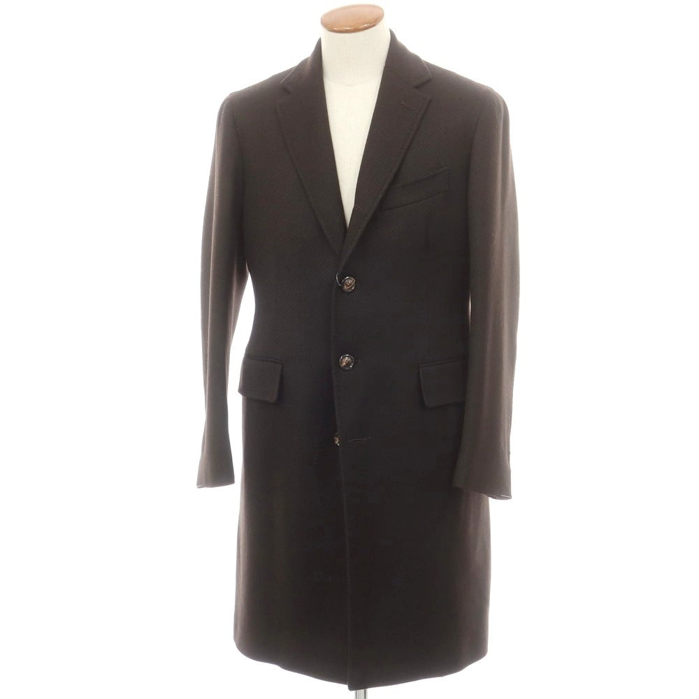 スティレ ラティーノ STILE LATINO ウールカシミヤ チェスターフィールドコート ダークブラウン