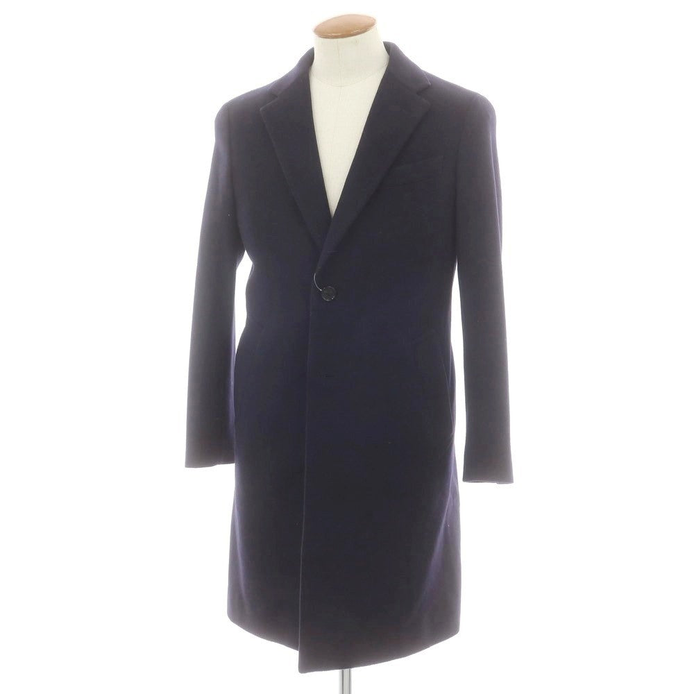 ブラックレーベル クレストブリッジ BLACK LABELCRESTBRIDGE ウールナイロン チェスターフィールドコート ネイビー