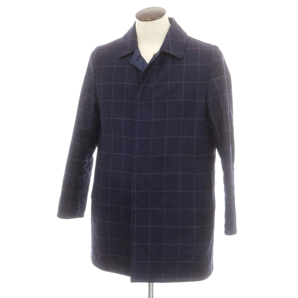 マッキントッシュフィロソフィー MACKINTOSH PHILOSOPHY ウール 中綿 リバーシブル ステンカラーコート ネイビー