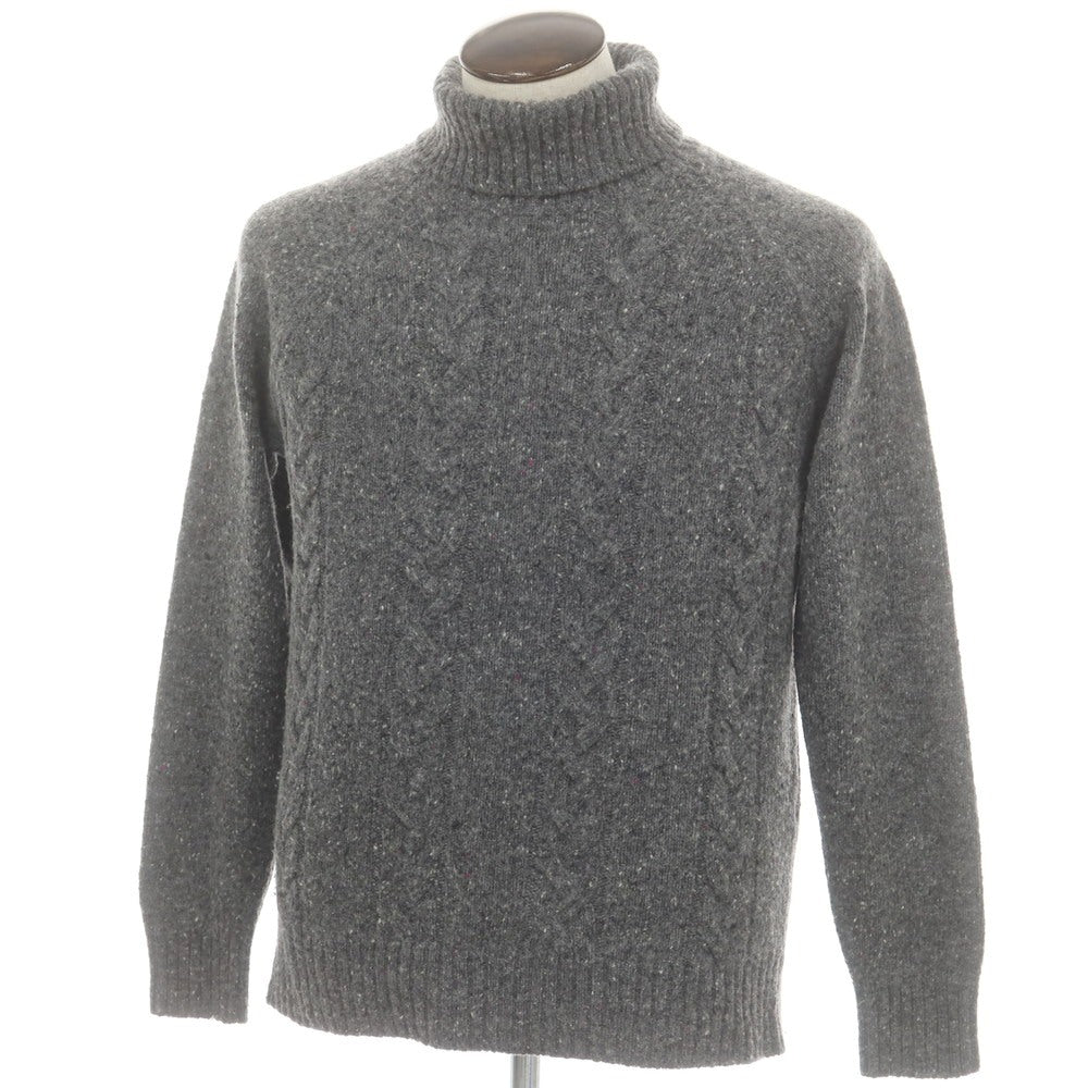 ベルウッド Bellwood ウールナイロン タートルネック プルオーバーニット グレー