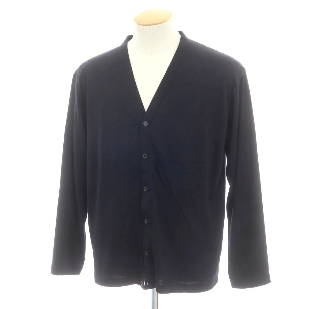 バトナー BATONER ウール ジャージー カーディガン ダークネイビー