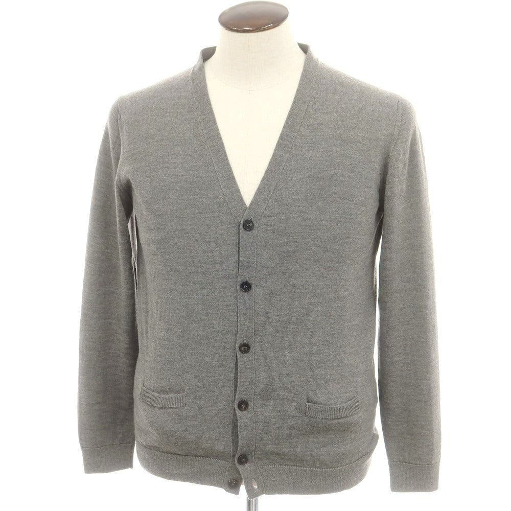 ロベルトコリーナ ROBERTO COLLINA ハイゲージ ウール カーディガン グレー