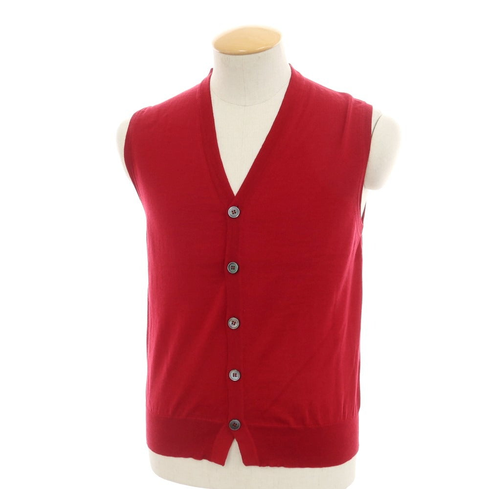 ドルモア DRUMOHR ウール ハイゲージ ニットベスト レッド