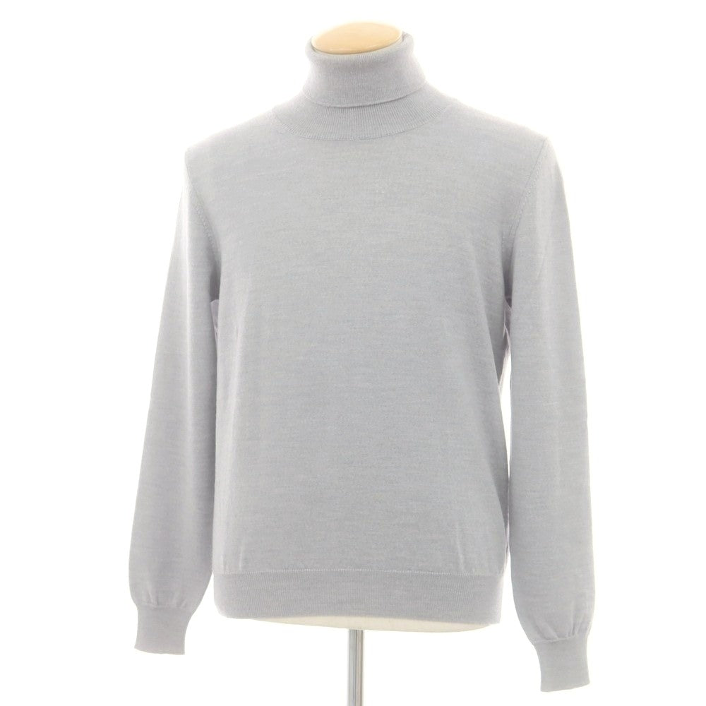 バフィー BAFY ウール タートルネック プルオーバーニット ライトグレー