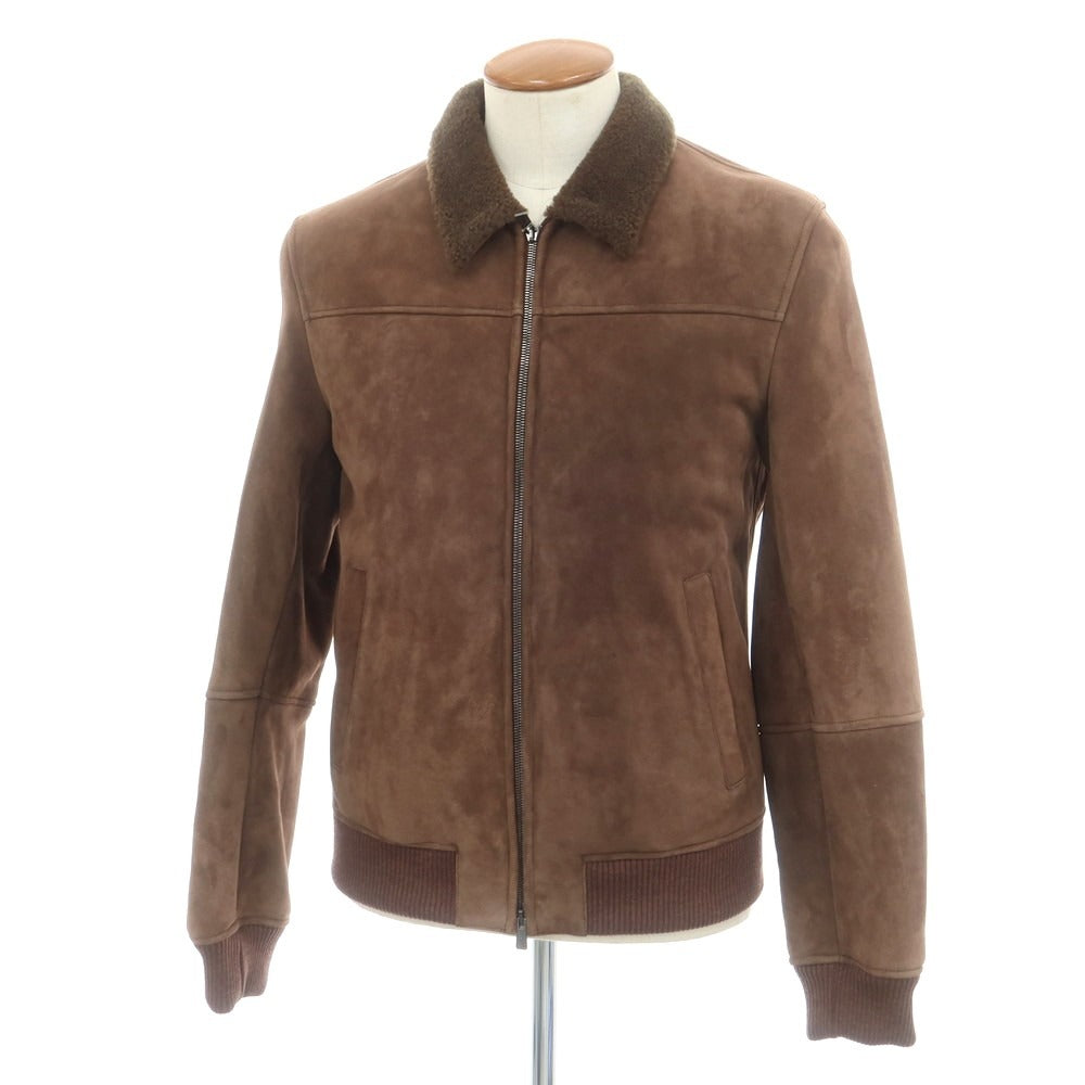 アール ヴィ エル rvl ムートンレザー ジップアップブルゾン