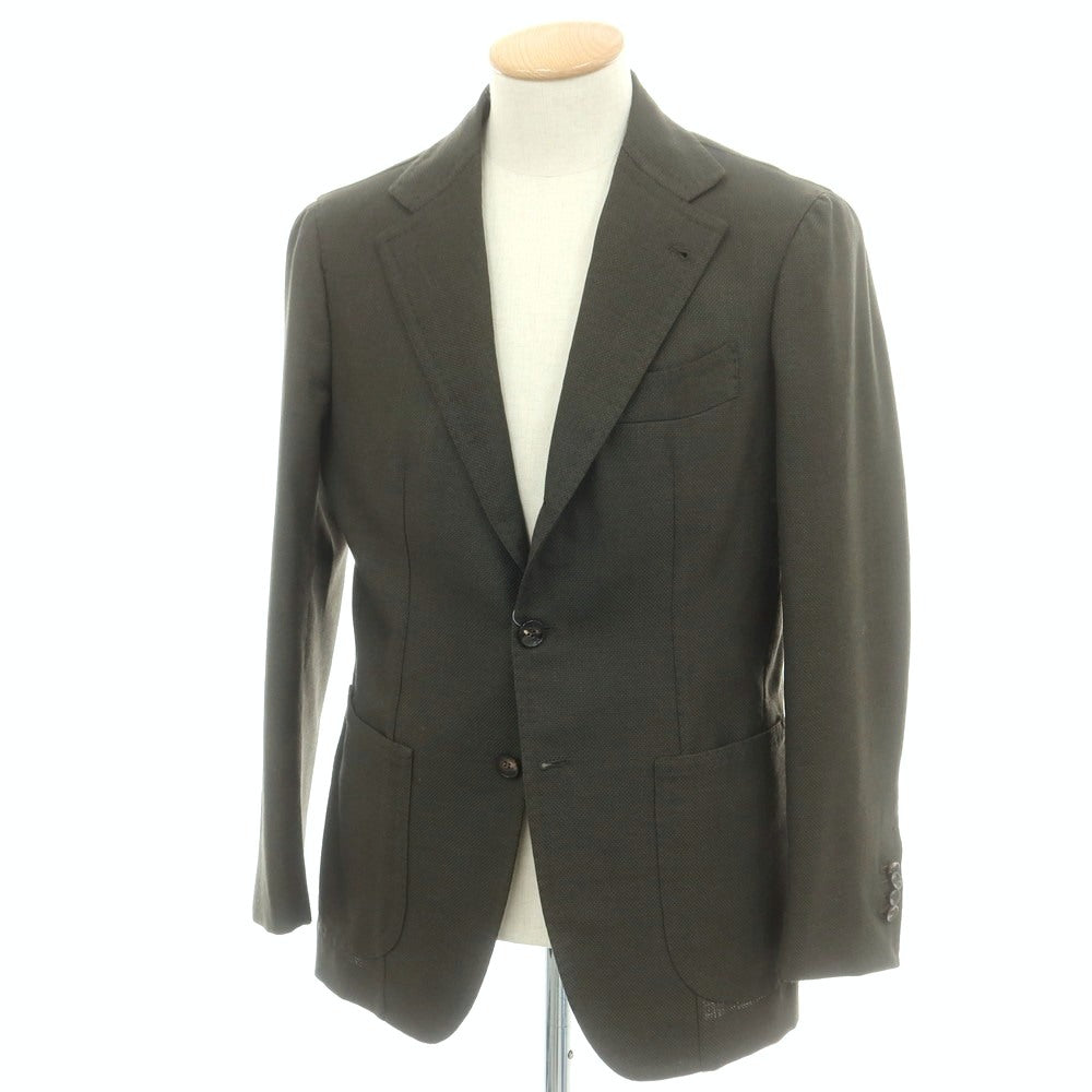 アルフォンソ シリカ Alfonso Sirica ウール 3B テーラードジャケット オリーブ