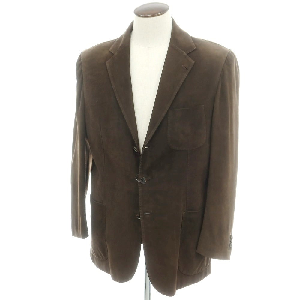 チェーザレ アットリーニ Cesare Attolini ヌバックレザー テーラードジャケット