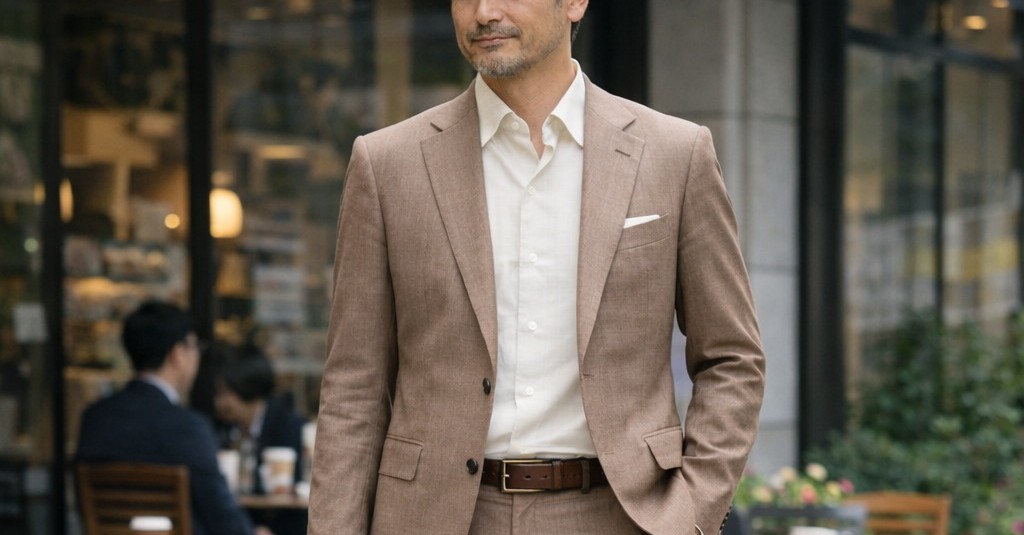 春に合うスーツの色/ライトブラウン(マローネ)