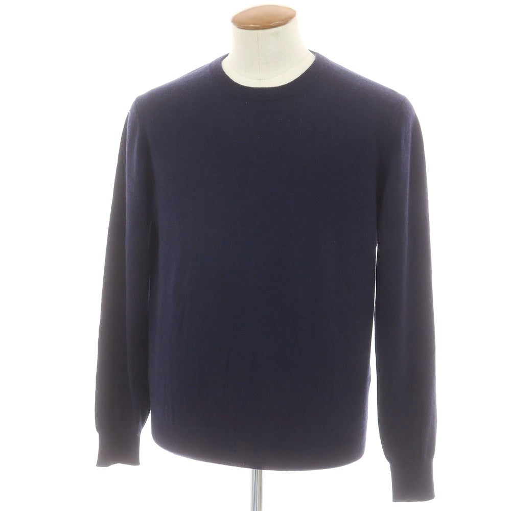 ブルネロクチネリ Brunello Cucinelli ハイゲージ カシミヤ クルーネック プルオーバーニット ネイビー