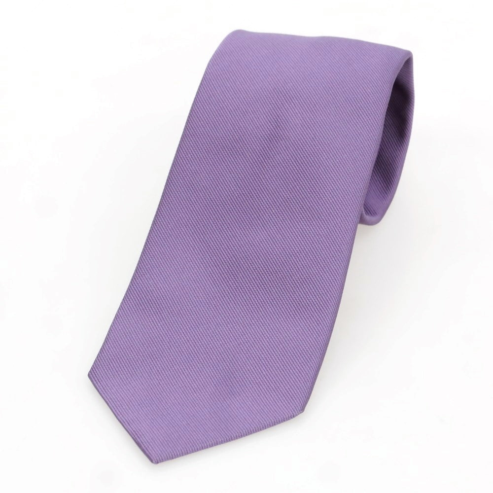 ジエレ GIERRE BEAMS F別注 シルクコットン 無地ネクタイ ライトパープル