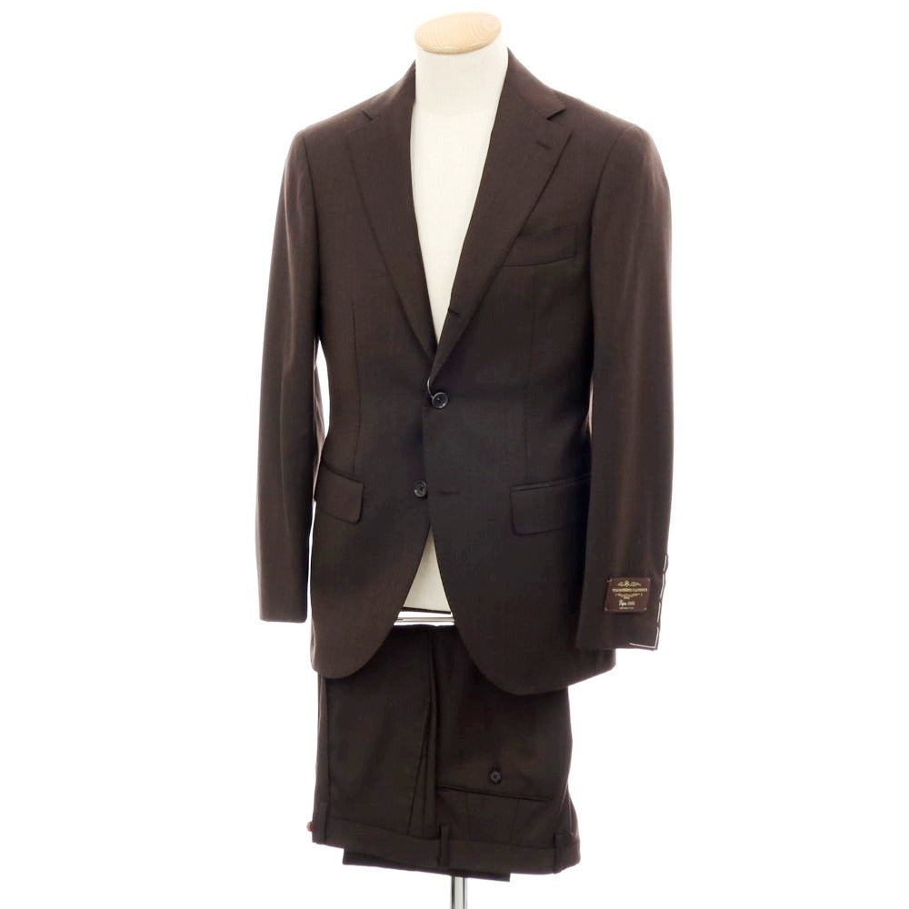 ブリッラ ペル イル グスト Brilla per il gusto ウール 3つボタンスーツ ダークブラウン