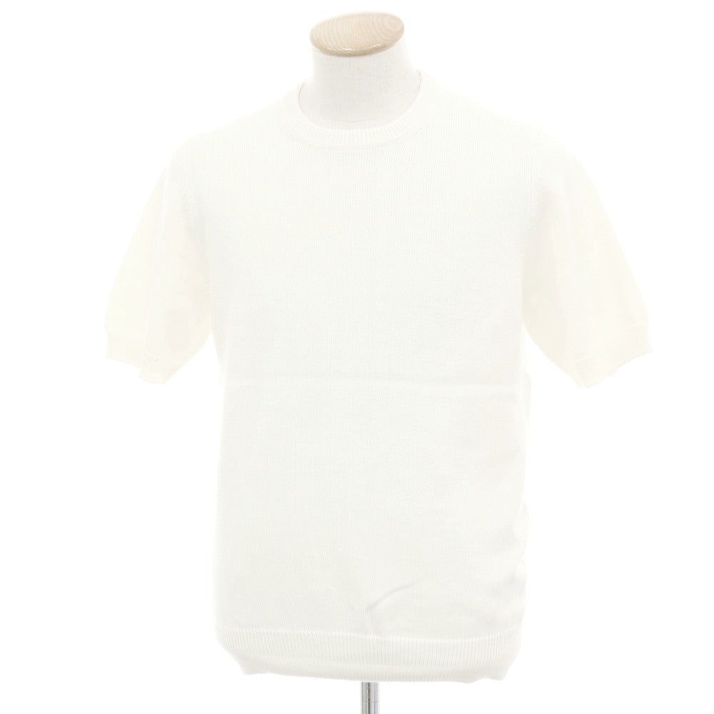 アレッサンドロルッピ Alessandro Luppi コットン 半袖クルーネックニット アイボリー