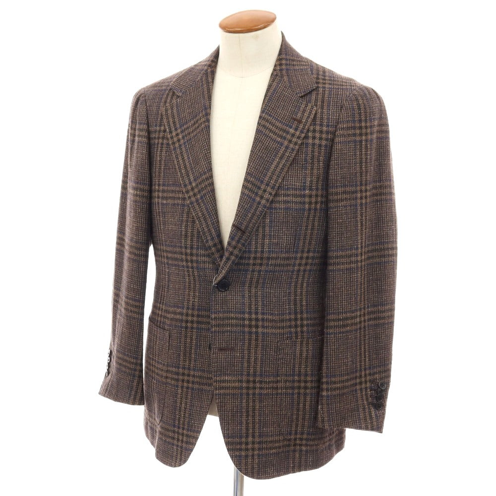 リングヂャケット RING JACKET MEISTER シルクリネンコットンナイロン チェック 3B テーラードジャケット