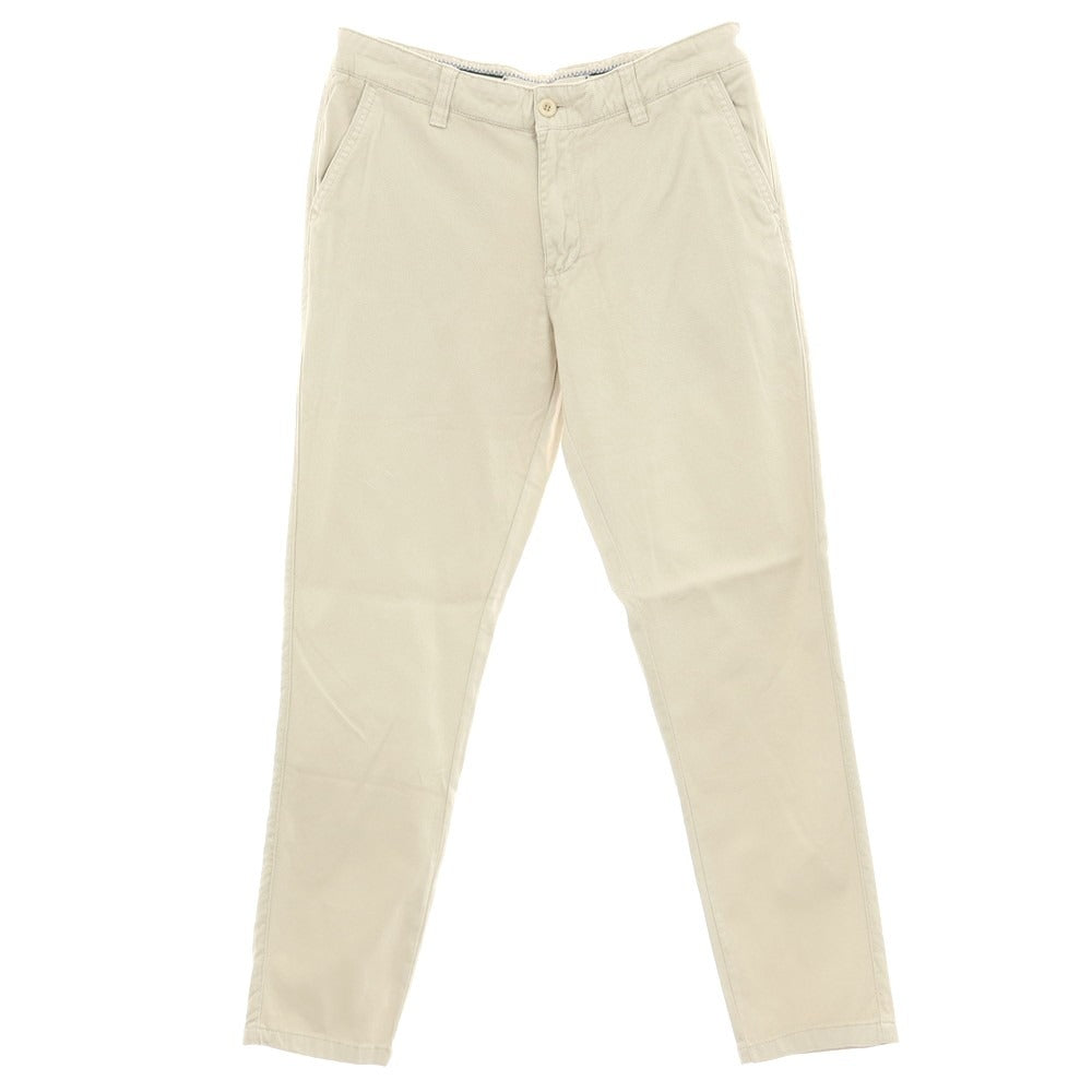 ガウディ GAUDI ストレッチ コットン カジュアルスラックスパンツ ライトベージュ