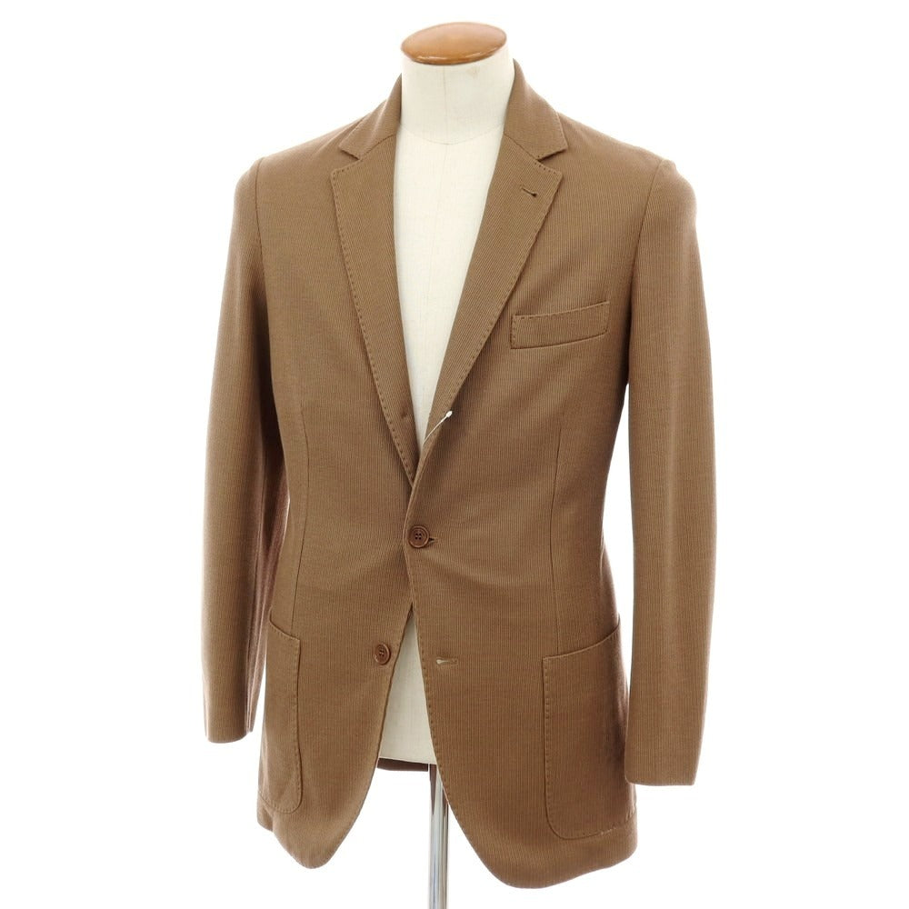 ロロピアーナ Loro Piana コットンシルクジャージー カジュアルジャケット ブラウン